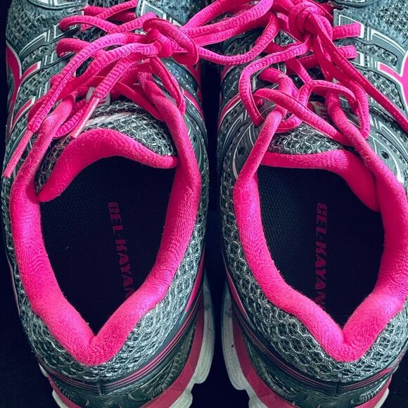Asics Gel Kayano 19 Women's Athletic Running Shoes T350Q Grey Pink White 10 US - Picture 6 of 11